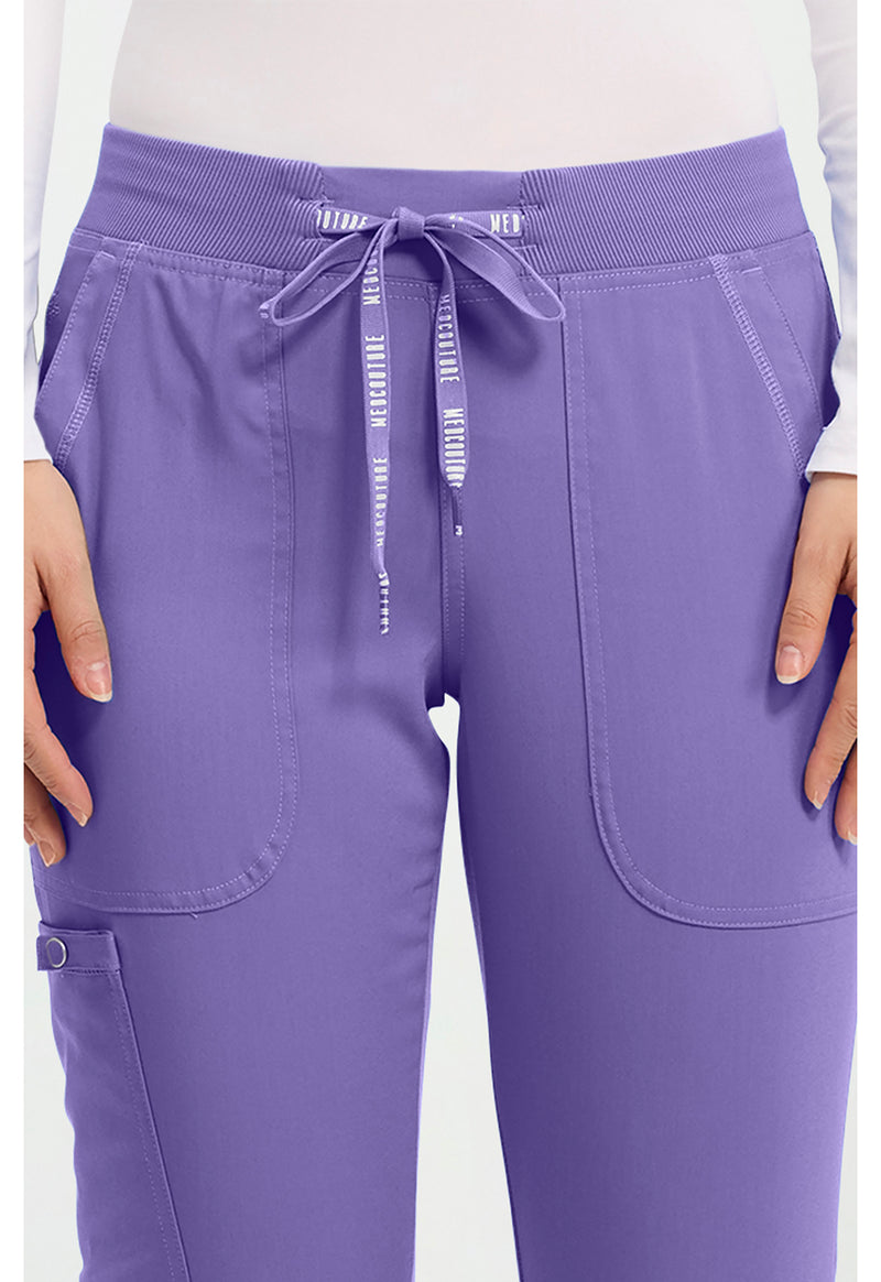 Electric Lavender - Women's Jogger Yoga Scrub Pants – Regular (View 4)