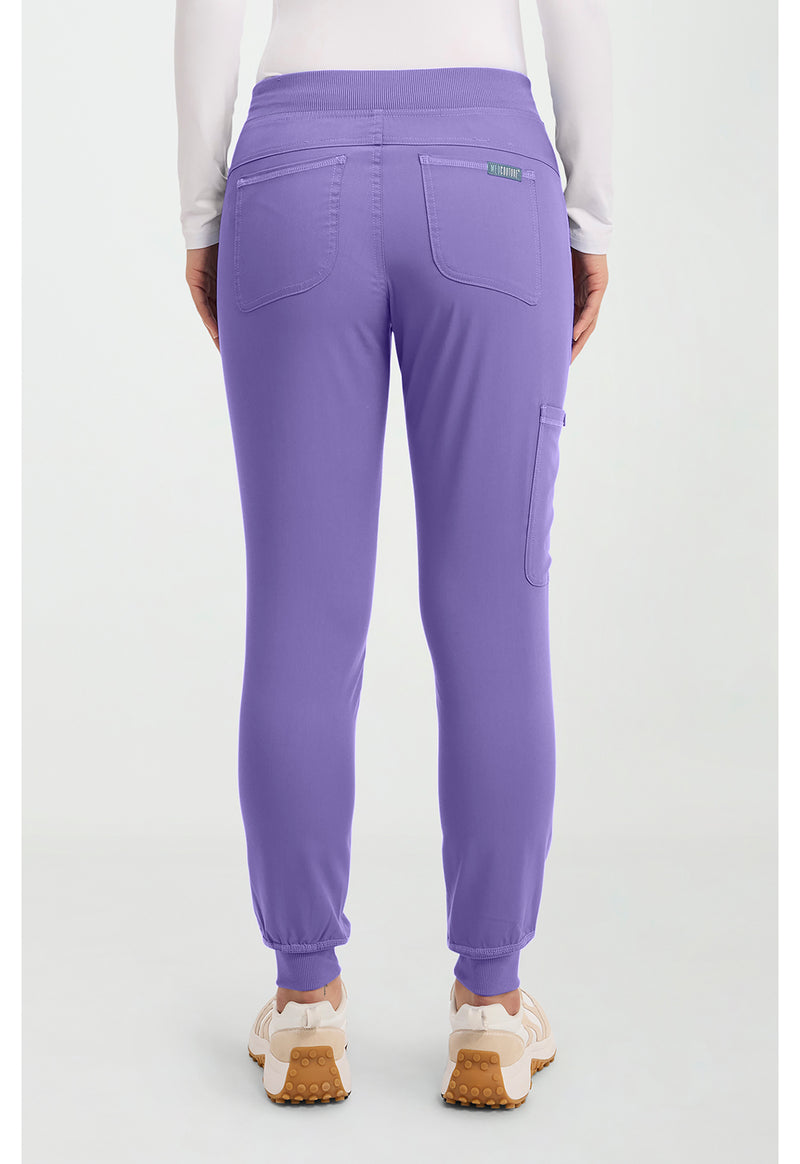 Electric Lavender - Med Couture Touch Women Scrub Pants - Back View