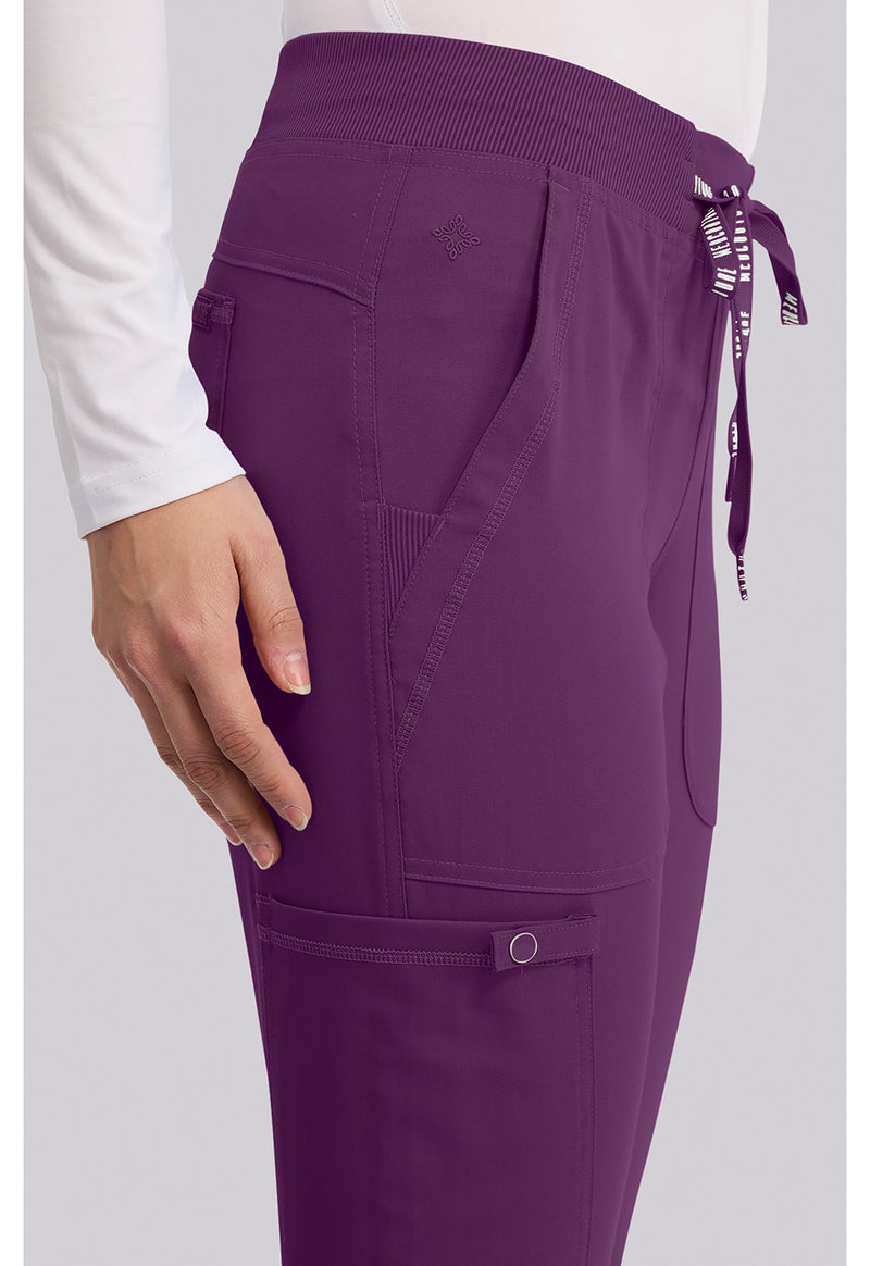 Eggplant - Women's Jogger Yoga Scrub Pants – Regular (View 2)