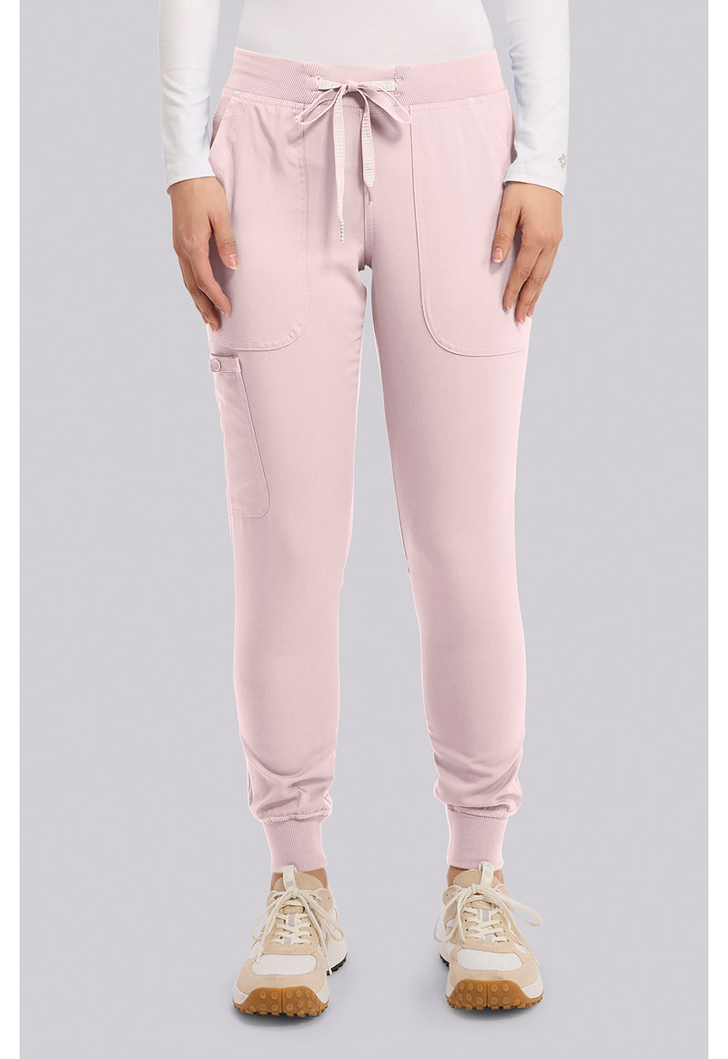 Ice Pink - Med Couture Touch Women Scrub Pants - Front View