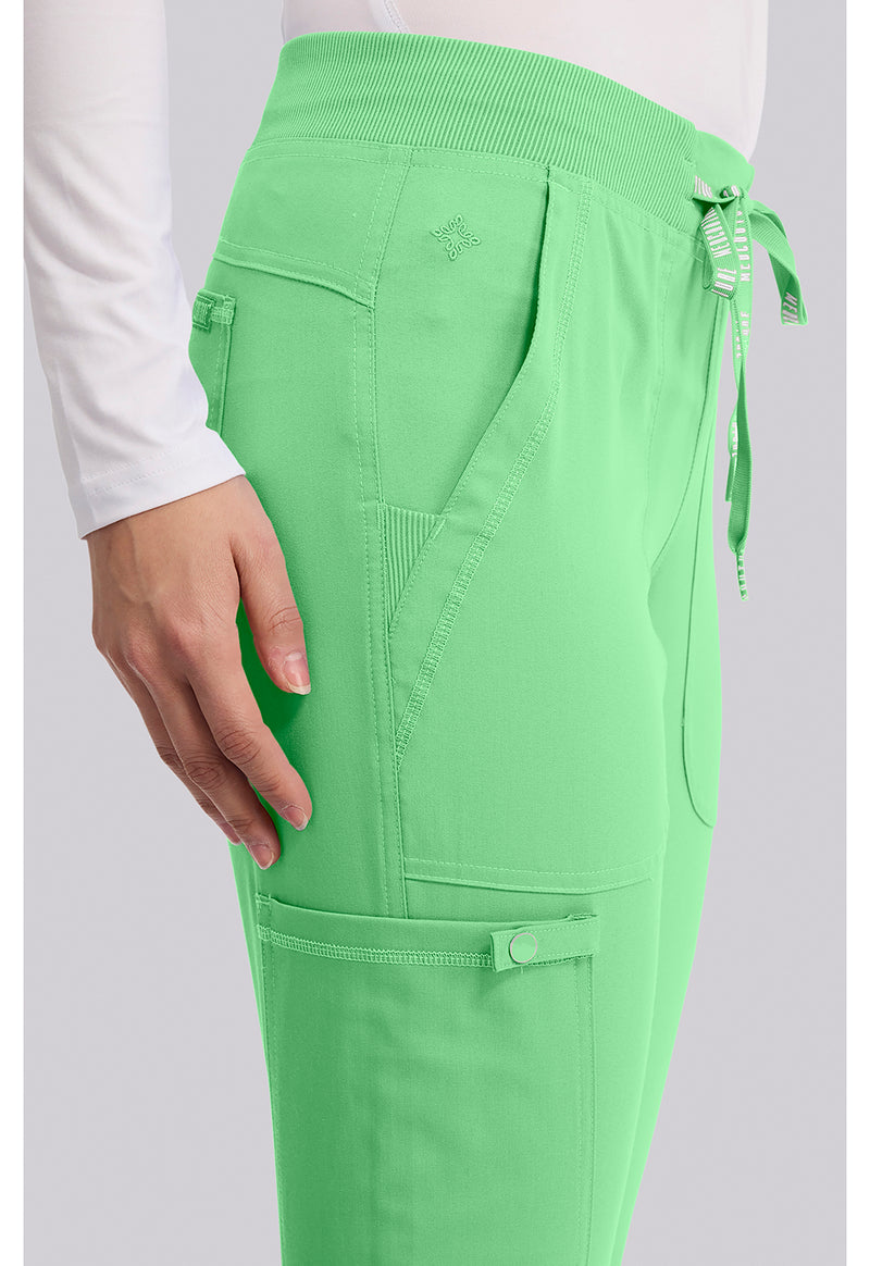 Kiwi Lime - Women's Jogger Yoga Scrub Pants – Regular (View 2)