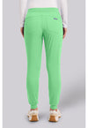 Kiwi Lime - Med Couture Touch Women Scrub Pants - Back View