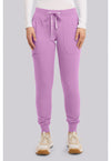 Lilac - Med Couture Touch Women Scrub Pants - Front View
