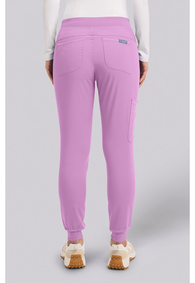 Lilac - Med Couture Touch Women Scrub Pants - Back View