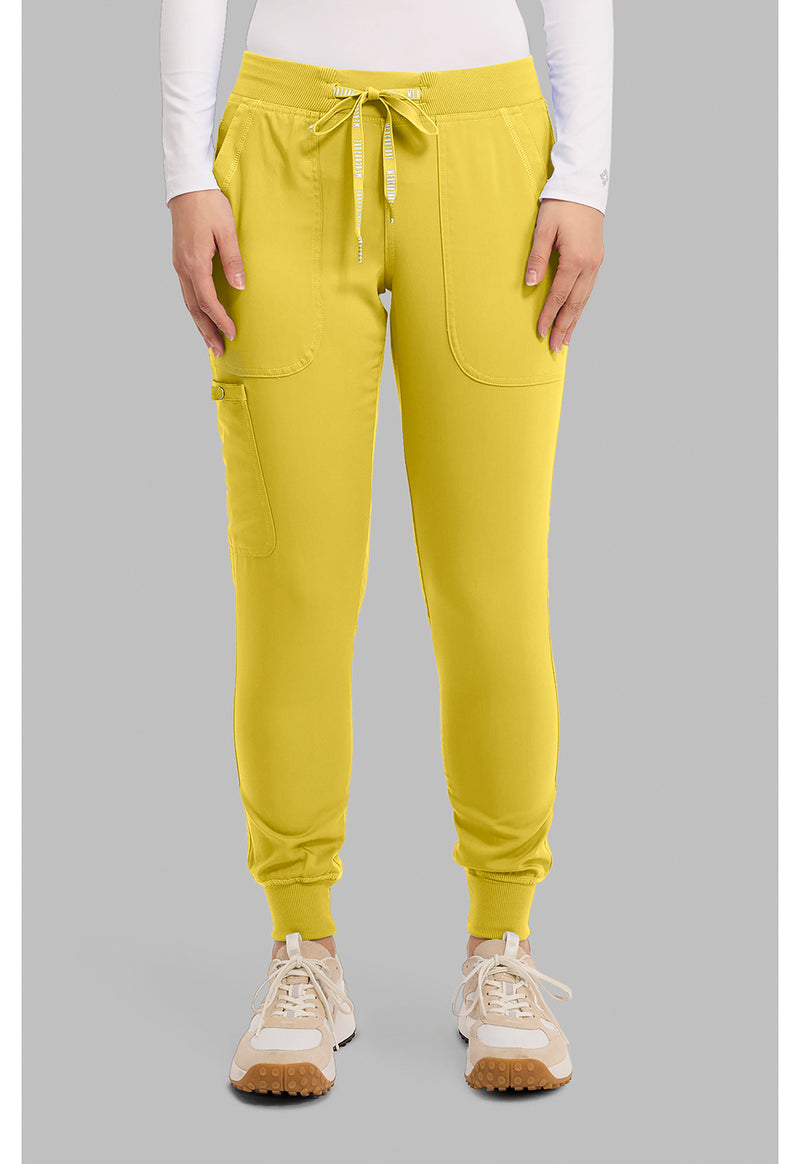 Midsummer Gold - Med Couture Touch Women Scrub Pants - Front View