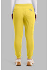 Midsummer Gold - Med Couture Touch Women Scrub Pants - Back View