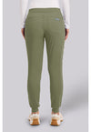 Olive - Med Couture Touch Women Scrub Pants - Back View