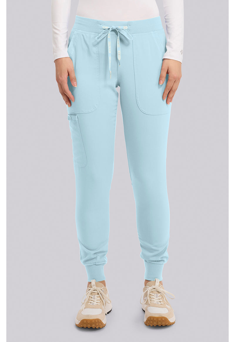 Periwinkle - Med Couture Touch Women Scrub Pants - Front View