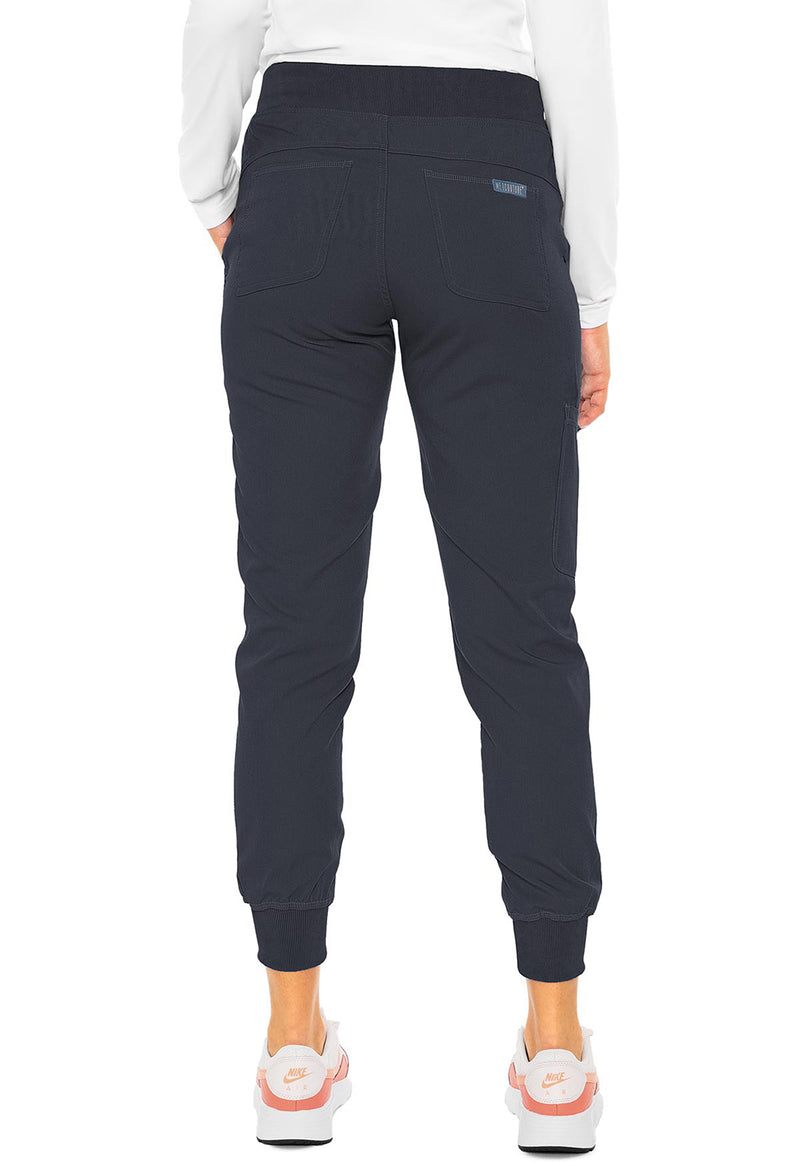 Pewter - Med Couture Touch Women Scrub Pants - Back View