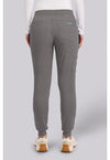 Slate - Med Couture Touch Women Scrub Pants - Back View