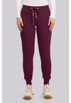 Wine - Med Couture Touch Women Scrub Pants - Front View