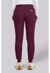 Wine - Med Couture Touch Women Scrub Pants - Back View