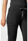 black - Jersey Waist Yoga Pant (View 3)