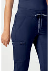 navy - Jersey Waist Yoga Pant (View 3)