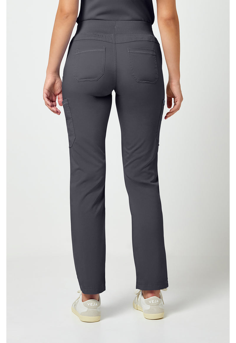 pewter - Jersey Waist Yoga Pant (Back)