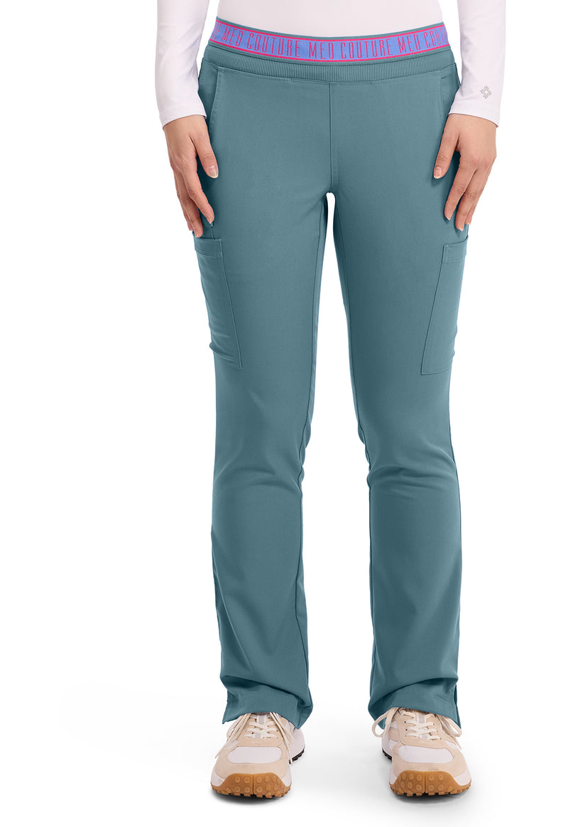 Blue Jean Baby - Med Couture Touch Women Scrub Pants - Front View