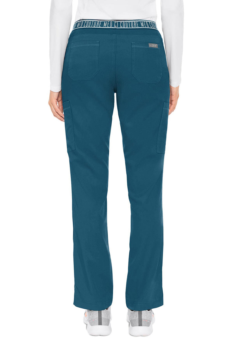 Caribbean - Med Couture Touch Women Scrub Pants - Back View