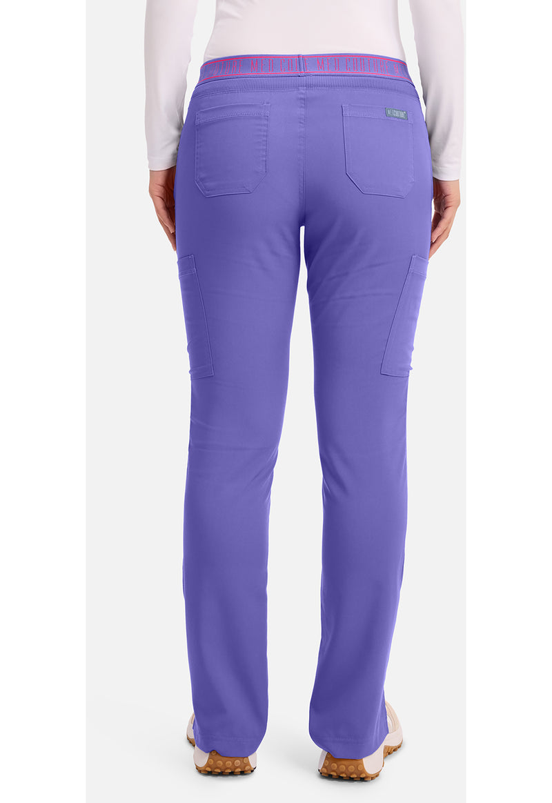 Electric Lavender - Med Couture Touch Women Scrub Pants - Back View