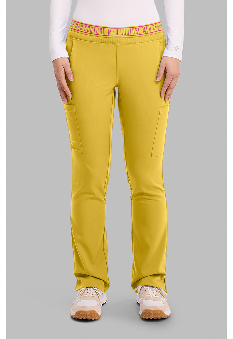 Midsummer Gold - Med Couture Touch Women Scrub Pants - Front View