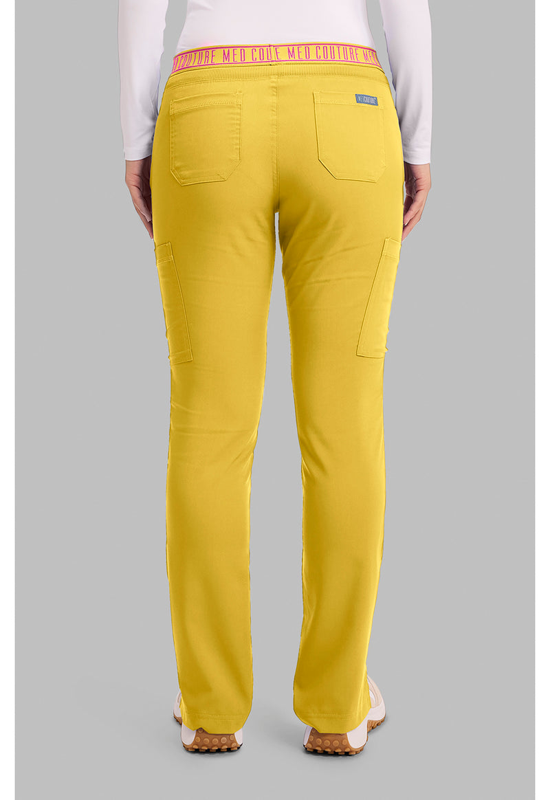 Midsummer Gold - Med Couture Touch Women Scrub Pants - Back View