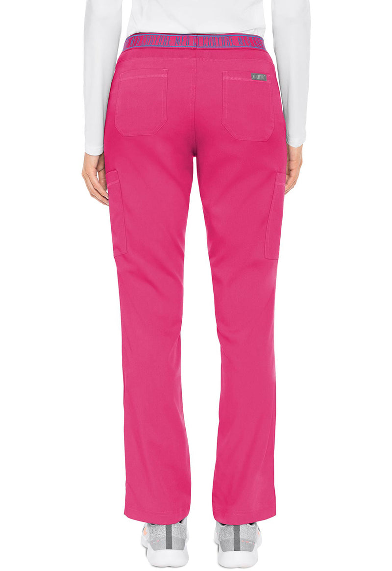 Pink Punch - Med Couture Touch Women Scrub Pants - Back View