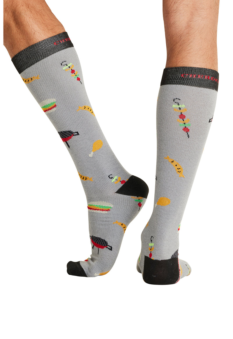 BBQ All Day - Men's 10-15mmHg Compression Socks (Back)