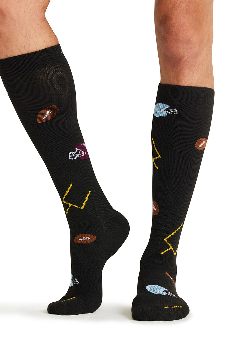 Football Fun - Men's 10-15mmHg Compression Socks