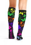 Anti Social Butterflies - Women's 10-15mmHg Compression Socks (Back)