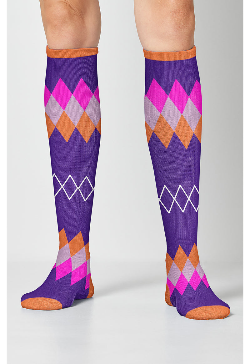 Argyle Brights - Women's 10-15mmHg Compression Socks