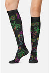 Beachy Vibes - Women's 10-15mmHg Compression Socks