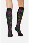 Beachy Vibes - Women's 10-15mmHg Compression Socks (Back)