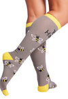 Bee Happy - Women's 10-15mmHg Compression Socks (Back)