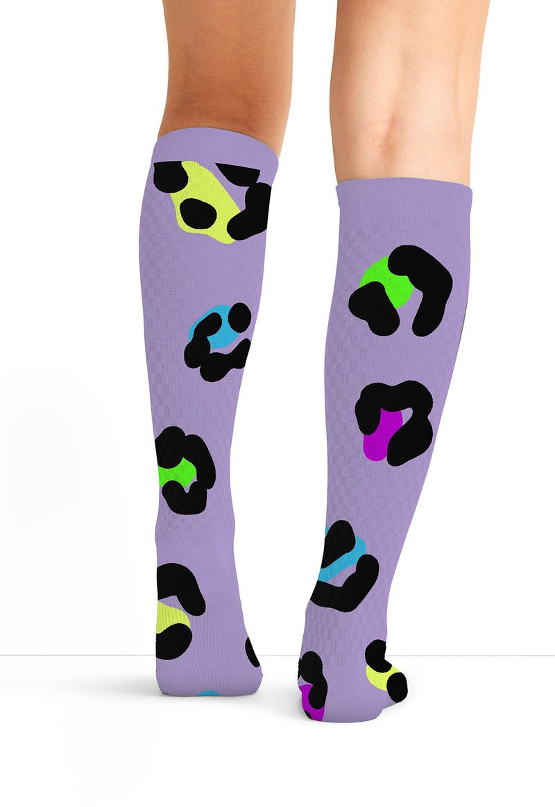 Cheetah Spots - Women's 10-15mmHg Compression Socks (Back)