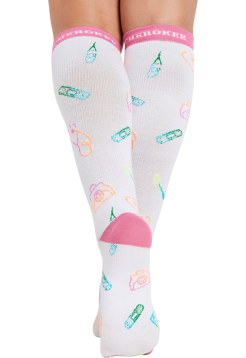 Caring Essentials - Women's 10-15mmHg Compression Socks (Back)