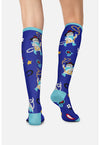 Cowboy Cats - Women's 10-15mmHg Compression Socks (Back)