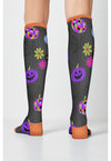 Disco Pumpkins - Women's 10-15mmHg Compression Socks (Back)