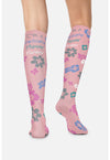 Delicate Flower - Women's 10-15mmHg Compression Socks (Back)