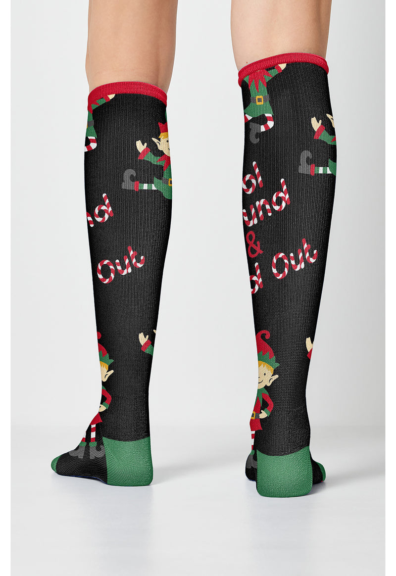 Dancing Elves - Women's 10-15mmHg Compression Socks (Back)