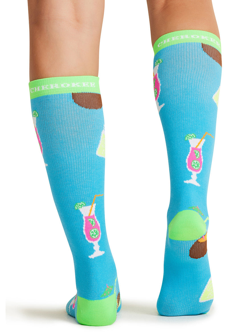 Drink Up - Women's 10-15mmHg Compression Socks (Back)
