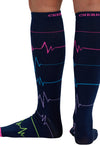 EKG ZigZag - Women's 10-15mmHg Compression Socks (Back)