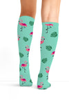 Flamingo Life - Women's 10-15mmHg Compression Socks (Back)