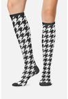 Houndstooth - Women's 10-15mmHg Compression Socks