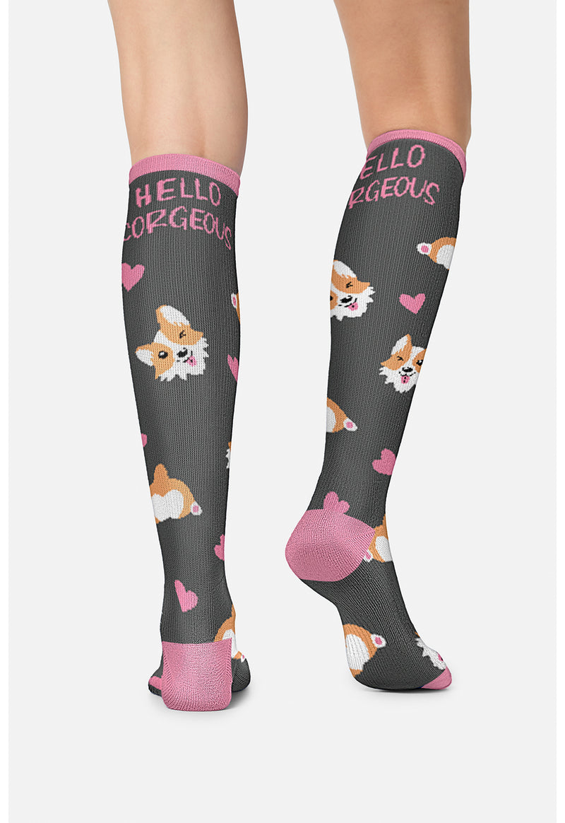 Hello Gorgeous - Women's 10-15mmHg Compression Socks (Back)