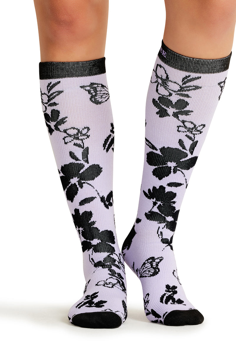 Lavender Garden - Women's 10-15mmHg Compression Socks