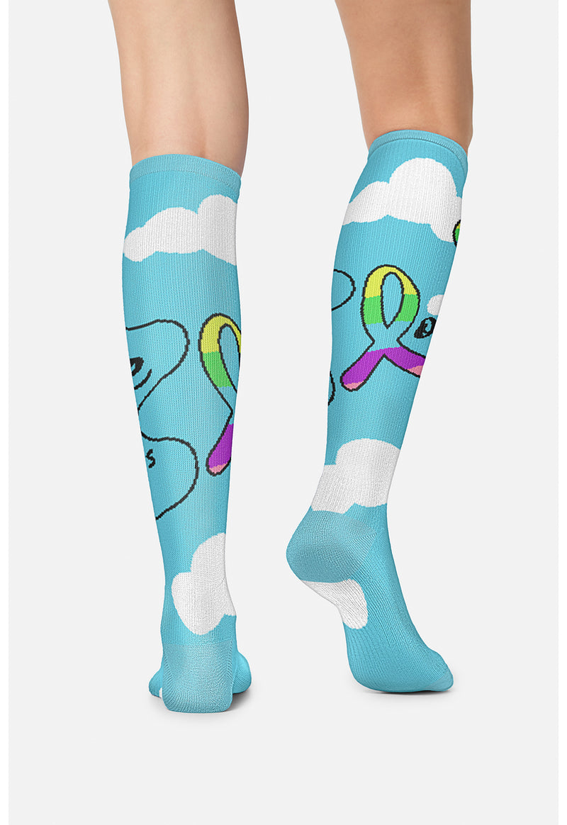 Love Is In The Air - Women's 10-15mmHg Compression Socks (Back)