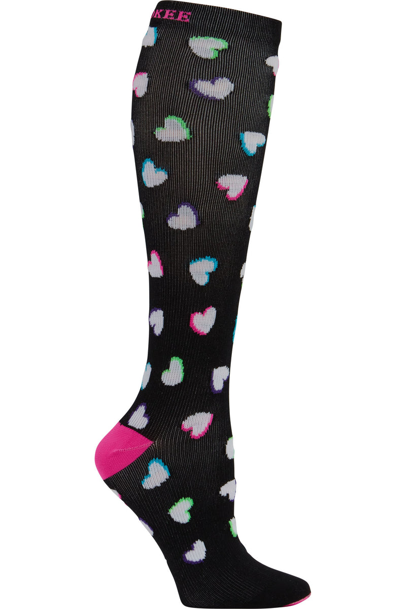 Neon Hearts - Women's 10-15mmHg Compression Socks