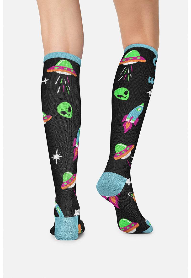 Outta This World - Women's 10-15mmHg Compression Socks (Back)