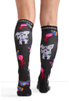 Sugar Skull Pups - Women's 10-15mmHg Compression Socks (Back)