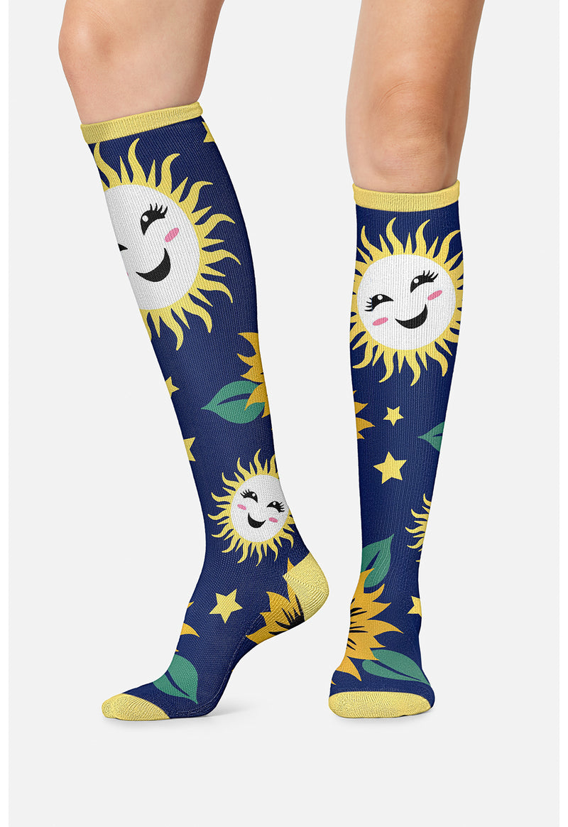 Sunflower Power - Women's 10-15mmHg Compression Socks