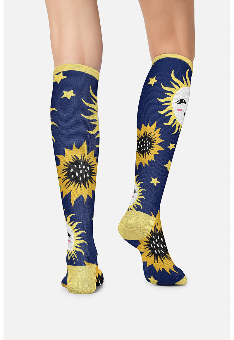Sunflower Power - Women's 10-15mmHg Compression Socks (Back)